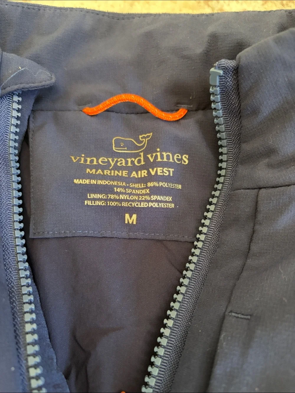 Vineyard Vines Two-Tone Navy and Royal Blue Quilted Vest